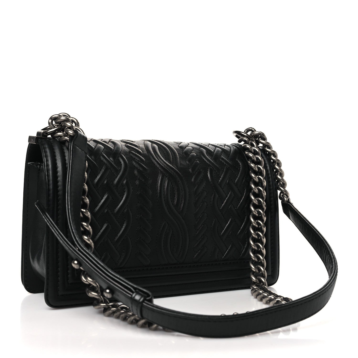 Lambskin Medium Celtic Boy Flap Black