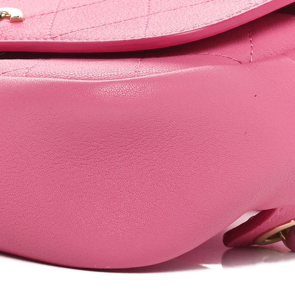 Goatksin Quilted Casual Trip Waist Bag Pink