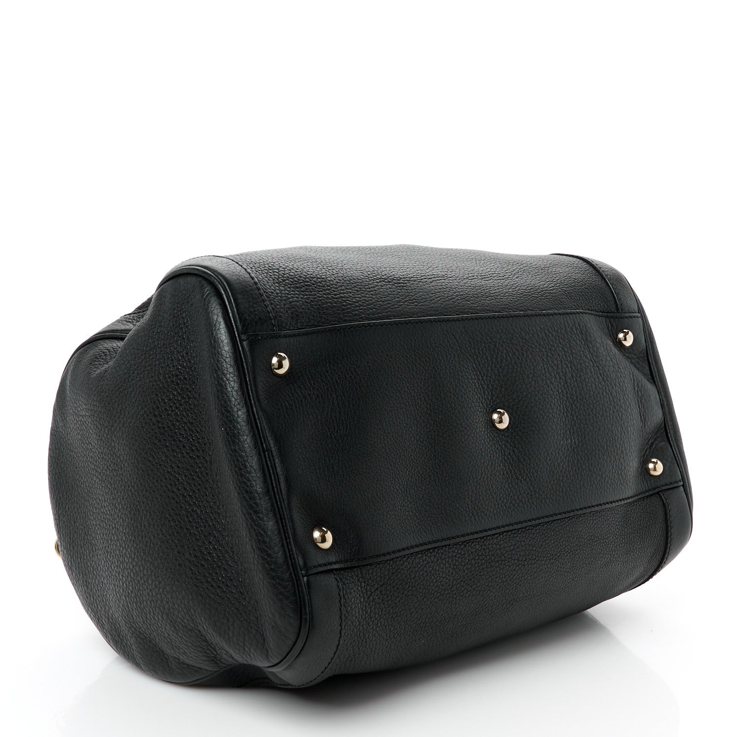 Pebbled Calfskin Medium Soho Boston Black