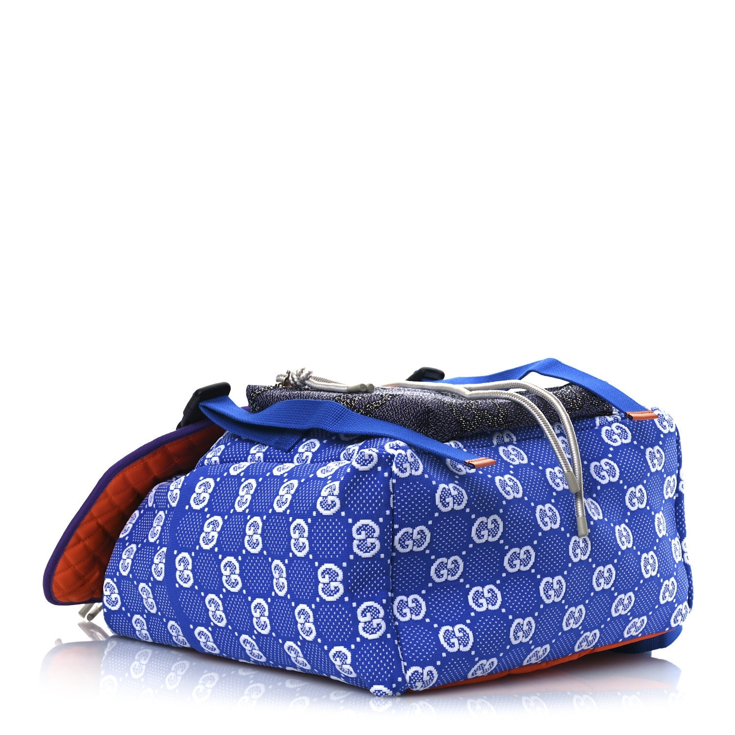 Jersey GG Monogram All Over Pan Sport Double Buckle Backpack  Blue Multicolor