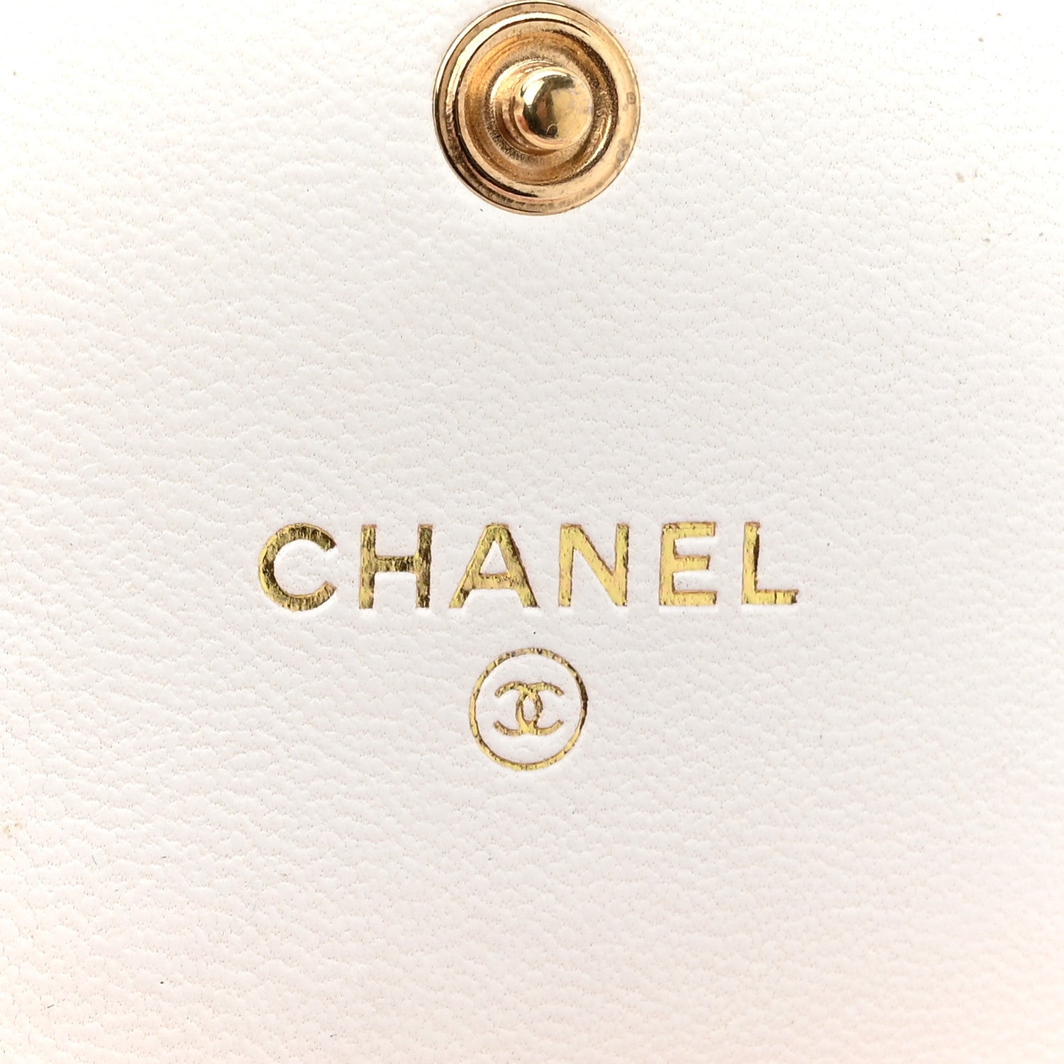 Lambskin Quilted Chanel 19 Flap Coin Purse With Chain White