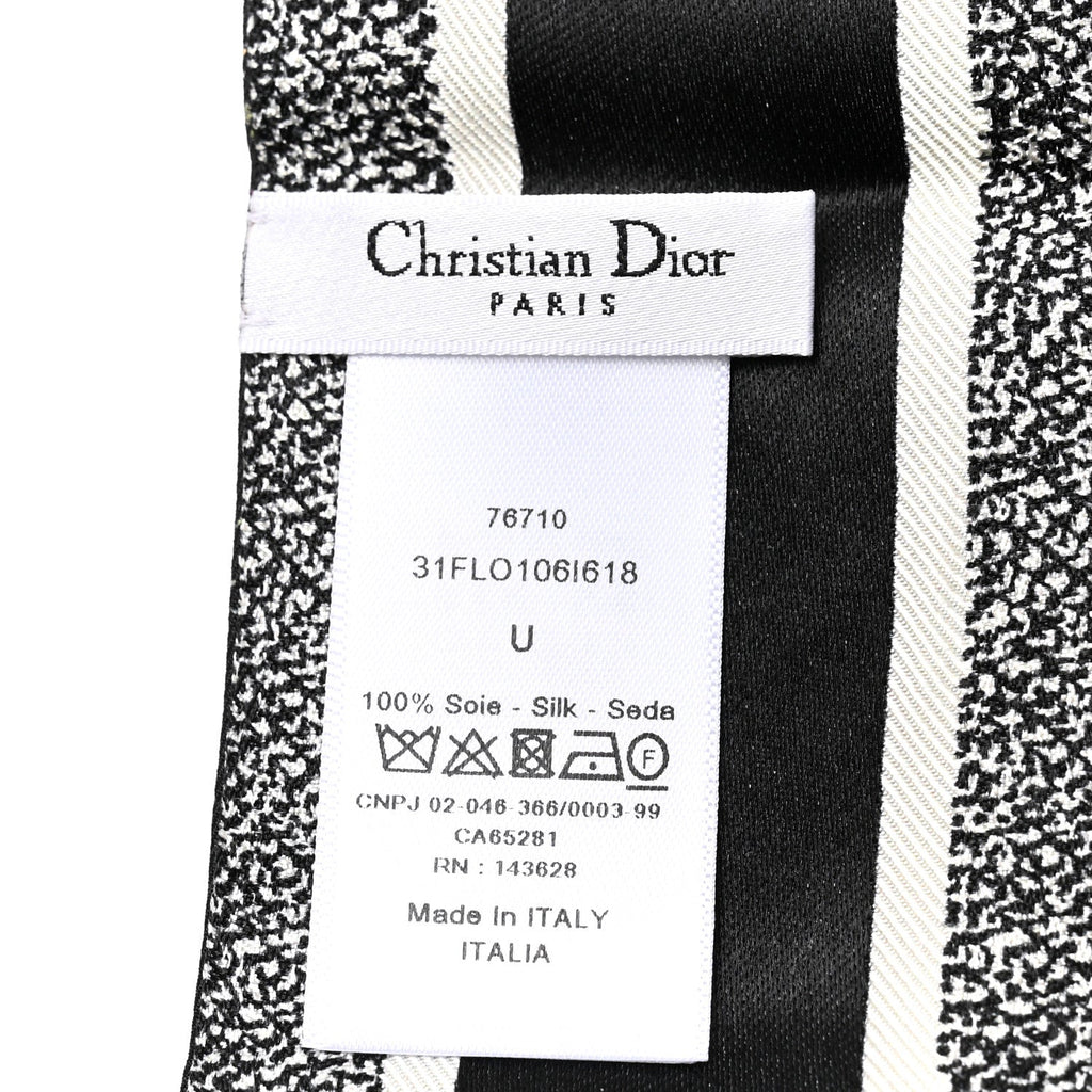 Silk Twill D-Floral Mitzah Scarf Black Multicolor
