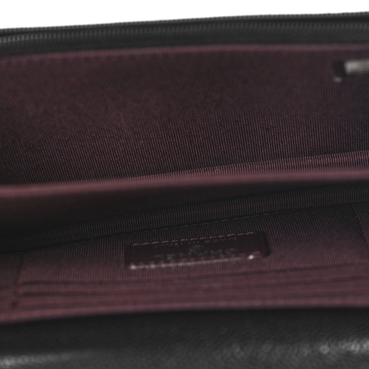 Caviar Quilted Mini Wallet On Chain WOC Black