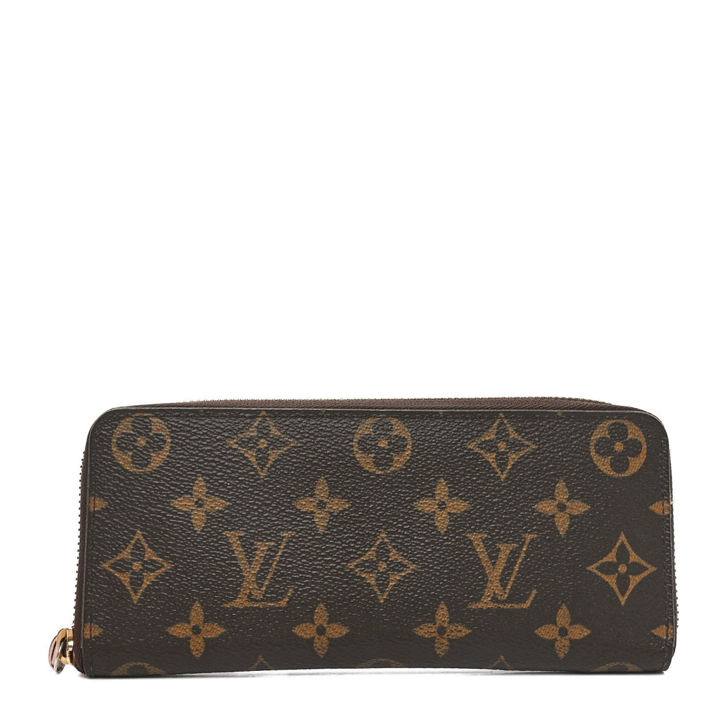 Monogram Clemence Wallet Rose Ballerine