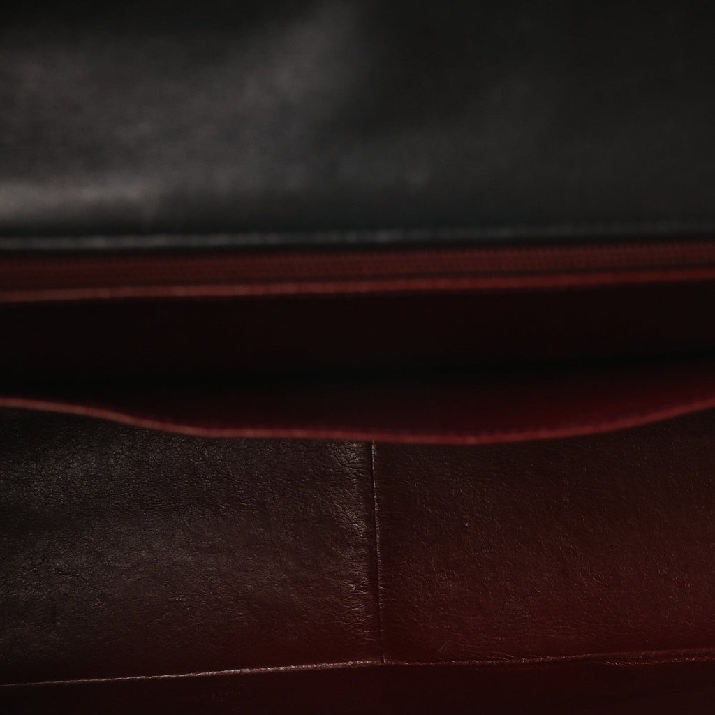 Lambskin Quilted XL Jumbo Single Flap Black