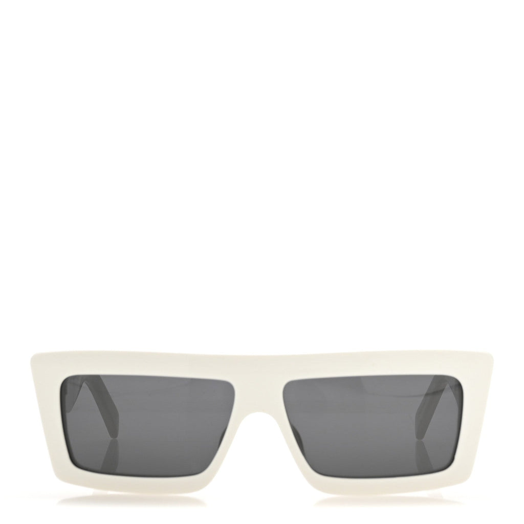 Acetate Monochroms Square Sunglasses CL40214U White