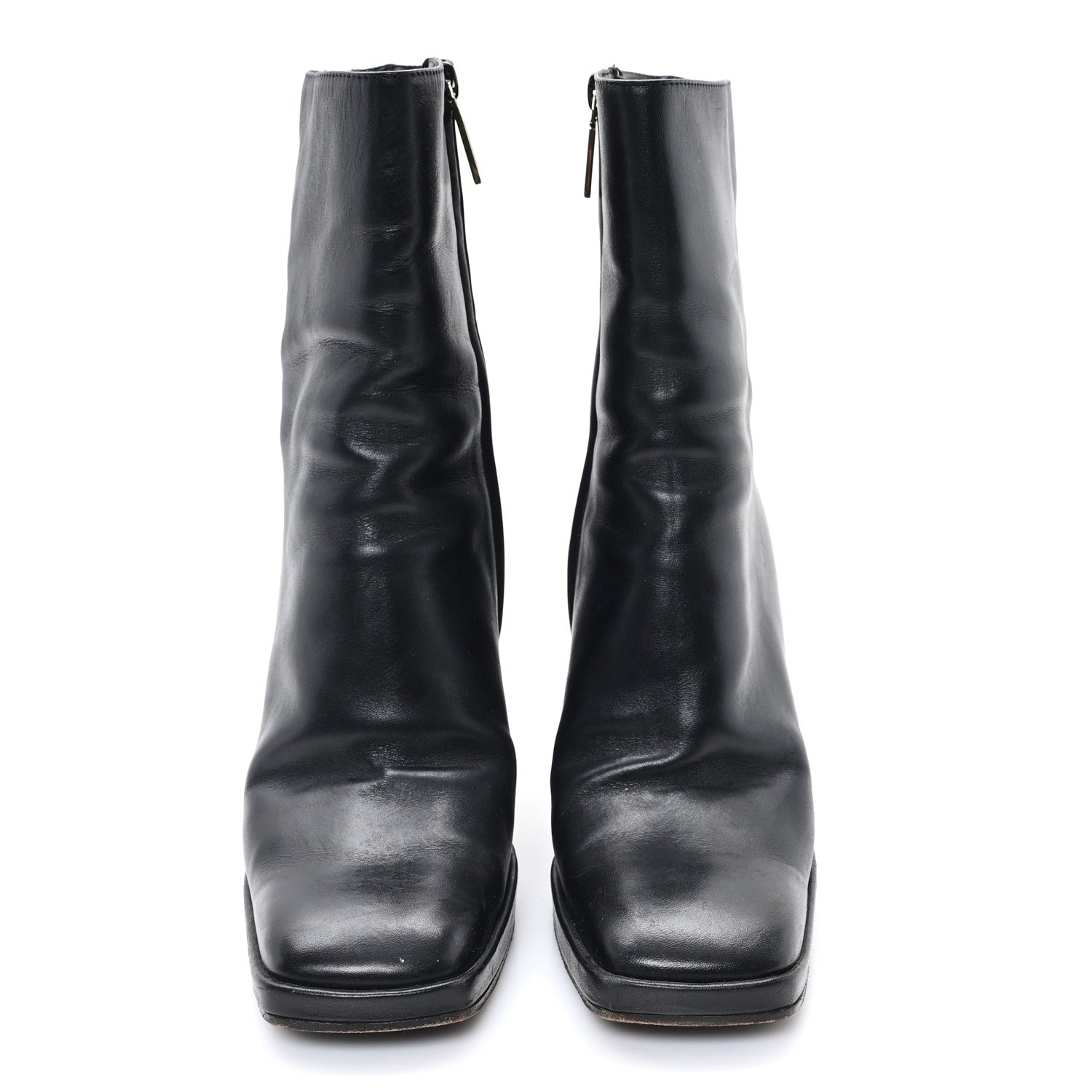 Calfskin Ankle Booties 8 Black