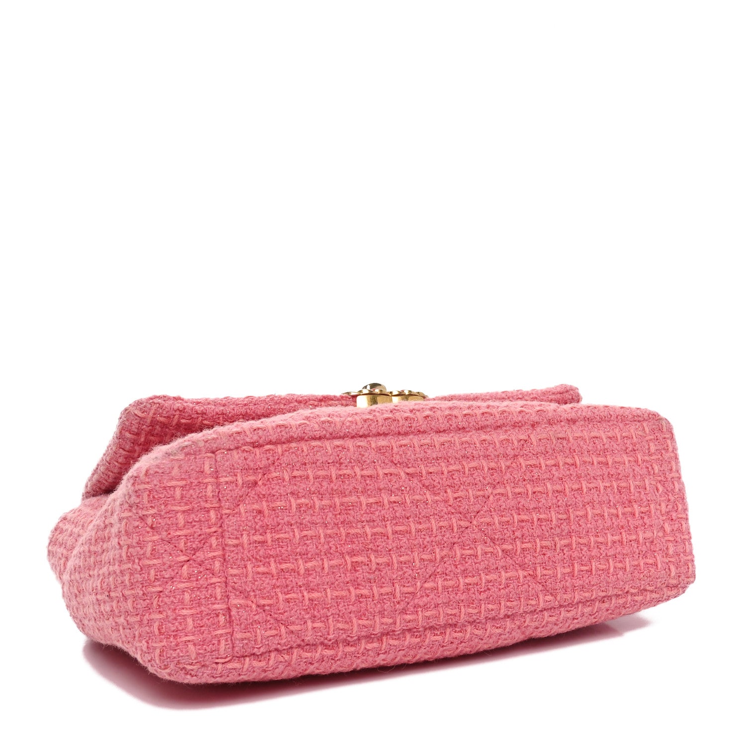 Metallic Tweed Quilted Medium Chanel 19 Flap Pink