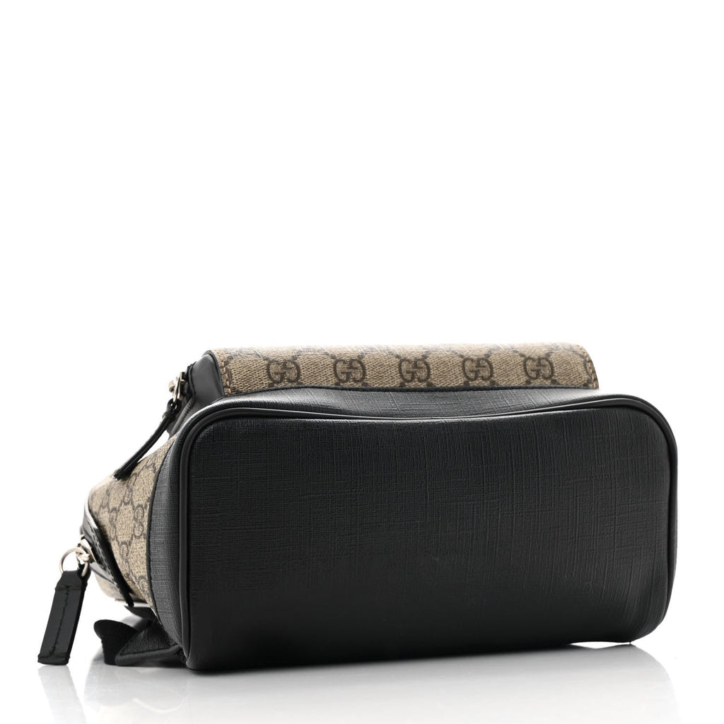 GG Supreme Monogram Small Eden Day Backpack Black