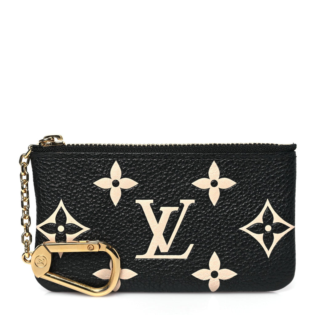 Empreinte Monogram Giant Key Pouch Black Beige