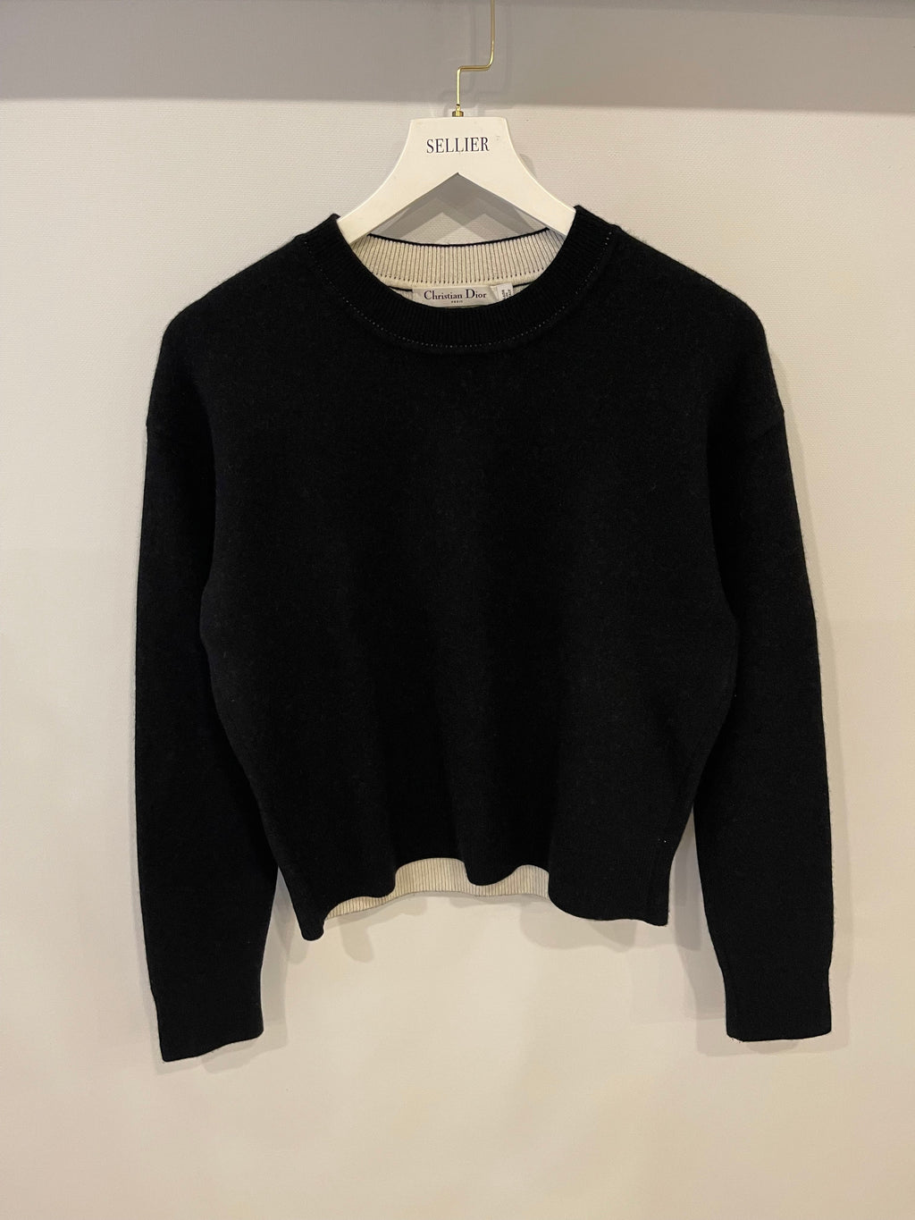 Christian Dior Black Chashmere J'Adior Jumper Size FR 34 (UK 6) RRP £1,700