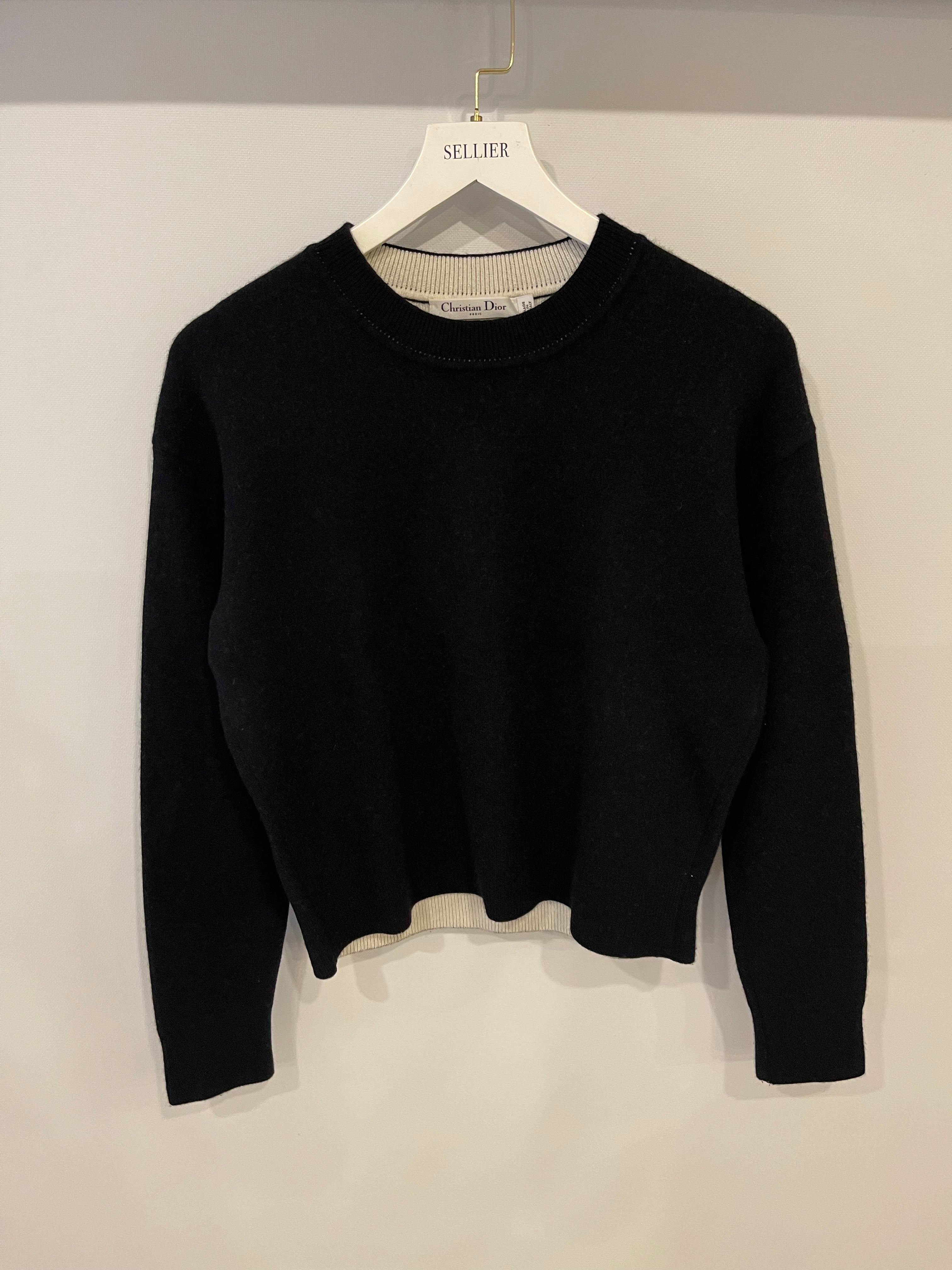 Christian Dior Black Chashmere J'Adior Jumper Size FR 34 (UK 6) RRP £1,700