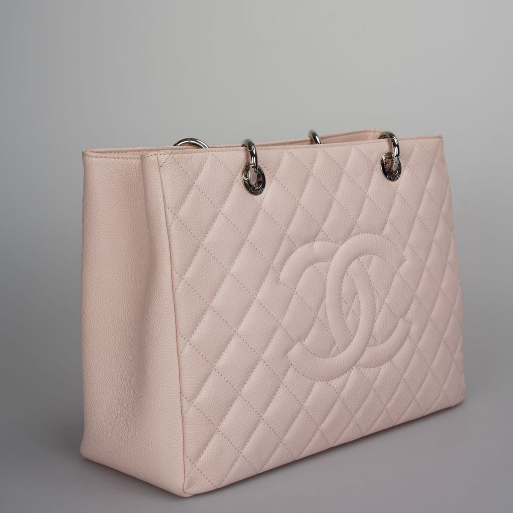 Chanel Pink Grand Shopping Tote Light Pink GST Bag in Caviar