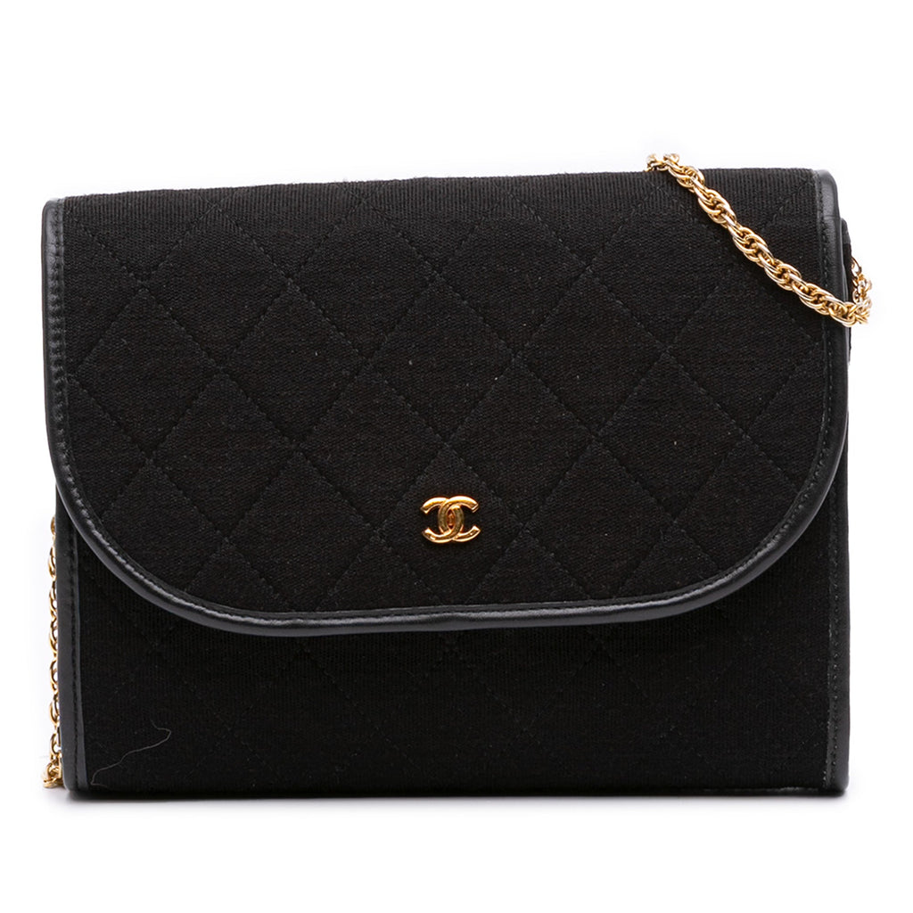 Vintage Reissue Chain Double Flap Bag Quilted Jersey Small