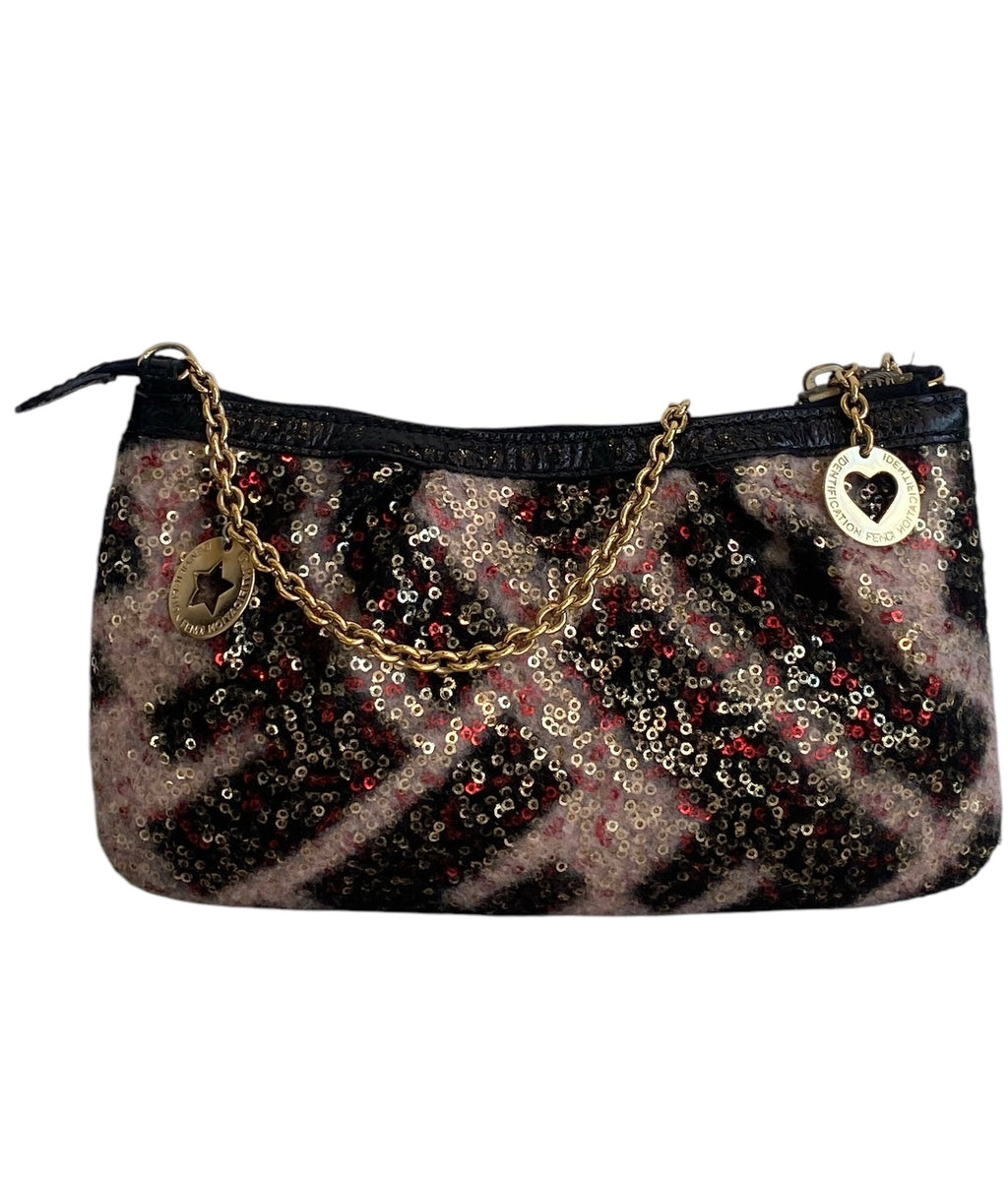 Fendi Sequin Chain Pochette Bag