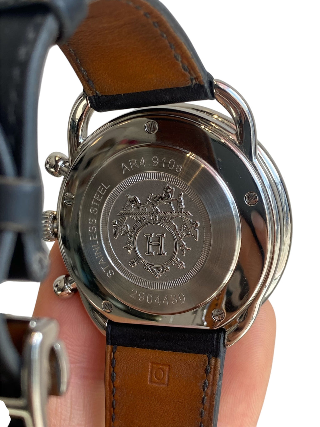 Hermes Black Arceau Chrono Watch