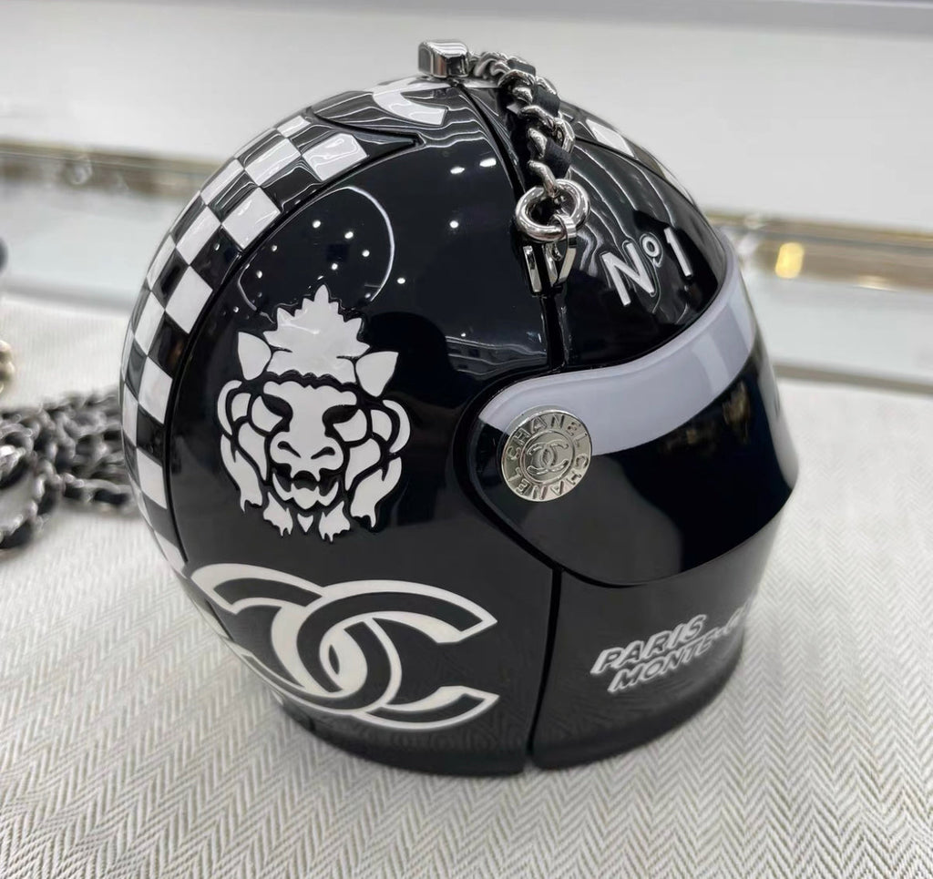 Chanel 2023 Monte Carlo Helmet Minaudiere Black