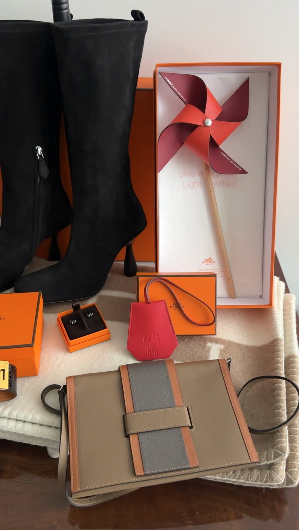 Hermes H Passant Clutch Crossbody Flap Bag