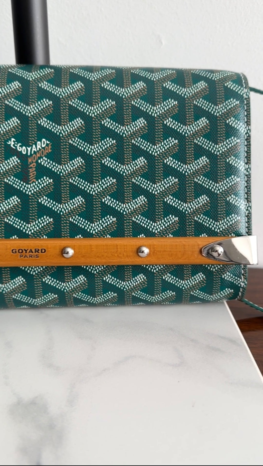 Goyard Monte Carlo PM Clutch Green Crossbody Bag