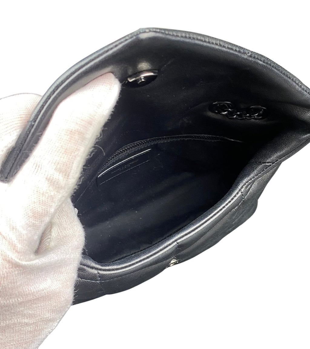 Saint Laurent Black Puffer Toy Lou Lou Shoulder Bag