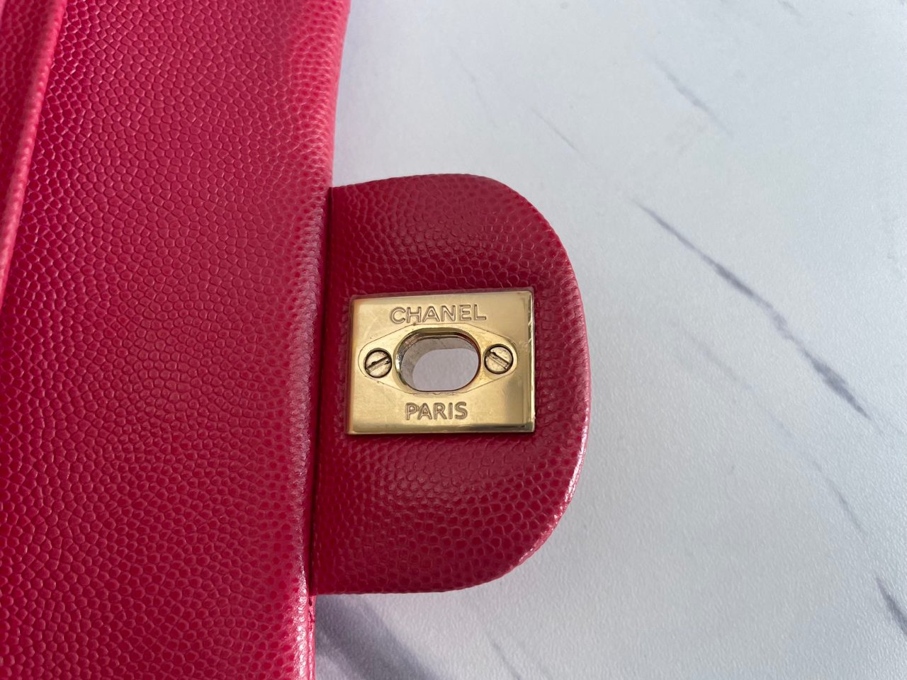 Chanel Red Timeless Flap Bag Caviar Leather Small Size