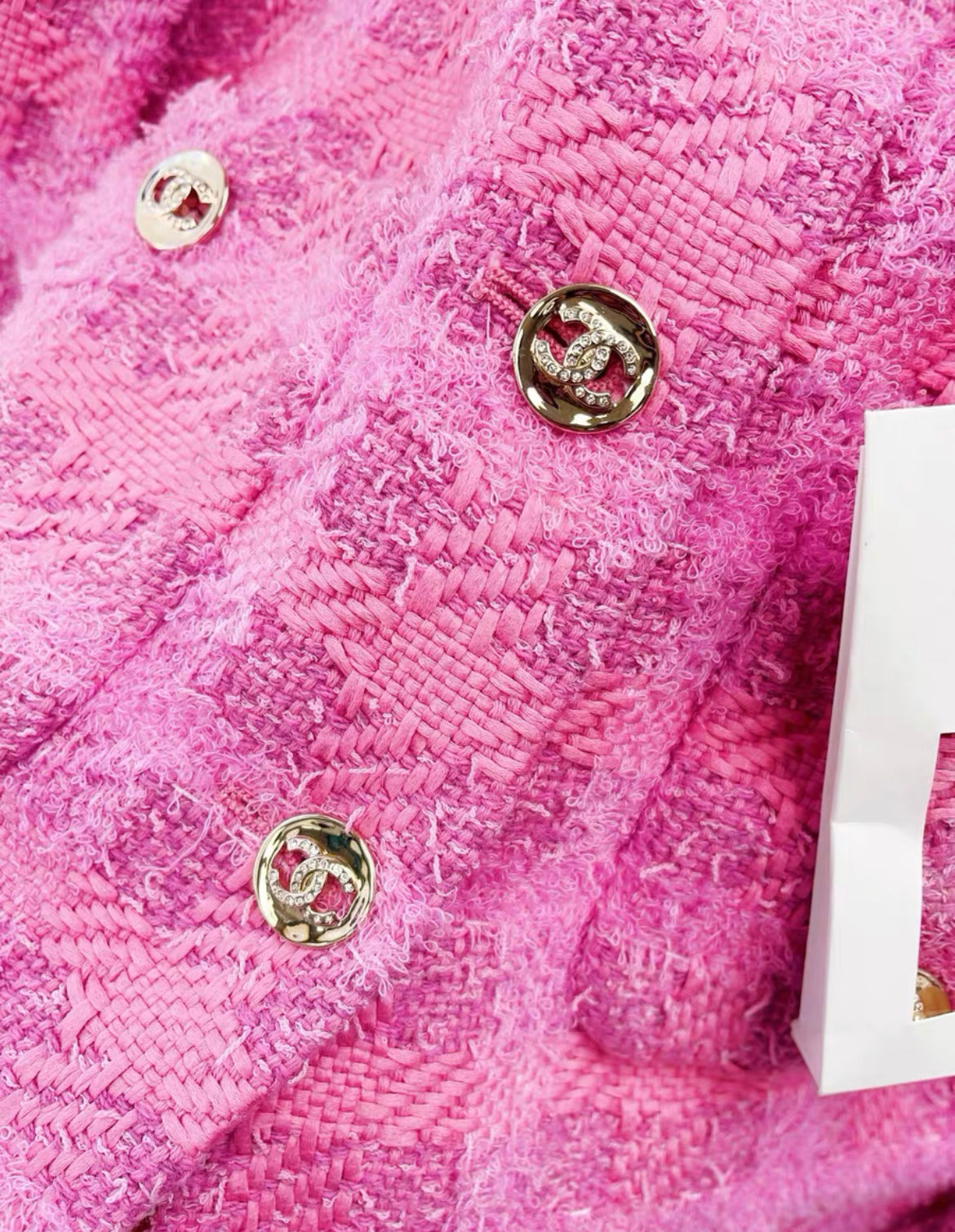 Chanel 24P pink tweed jacket size 38