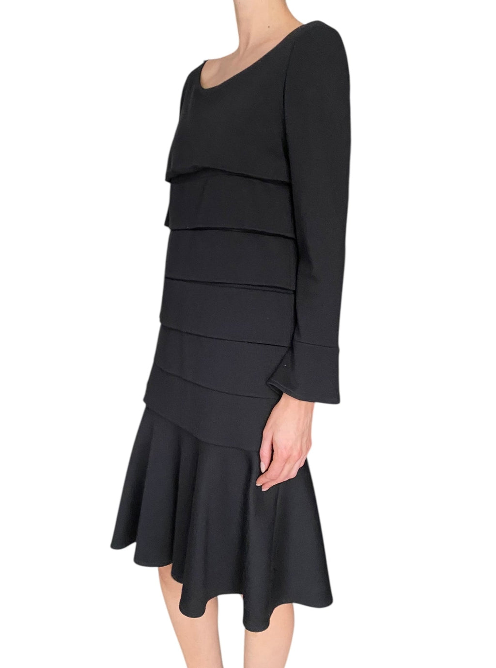 Chanel 01A Wool Ruffle Midi Dress - FR 38 / US 6