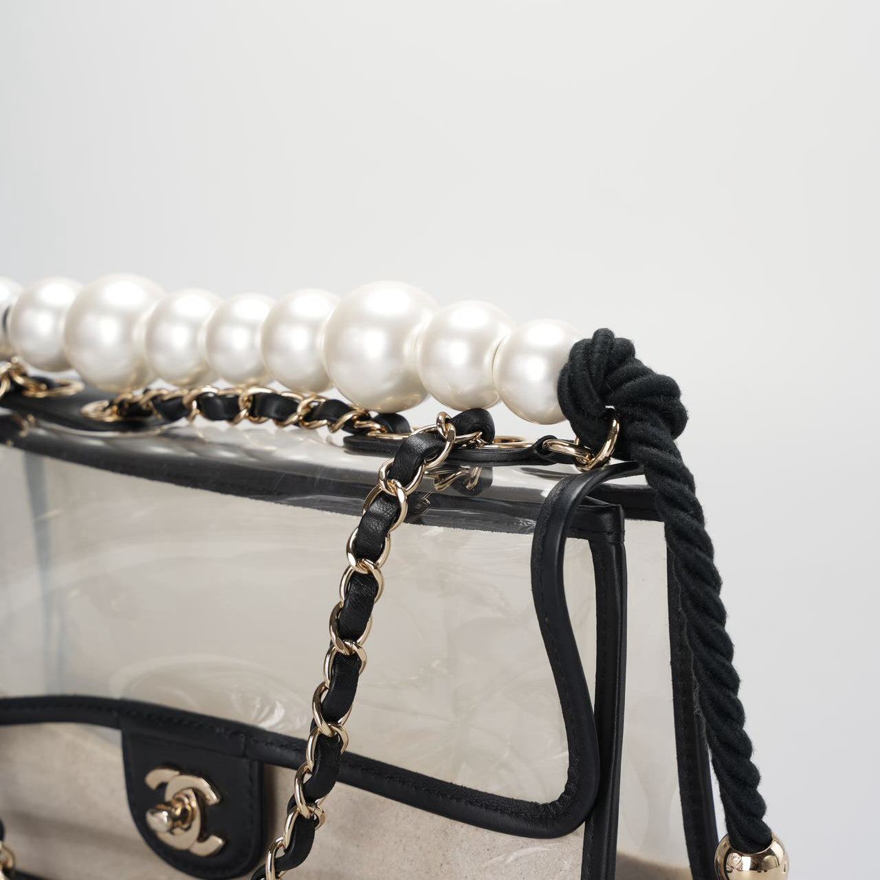 Chanel Sand By The Sea Classic Flap Bag Medium with Pearl Strap – 2018 Collection