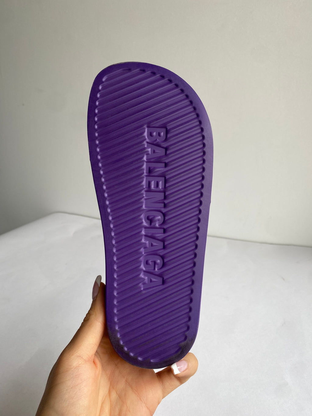 Balenciaga Purple Logo Slides - 37
