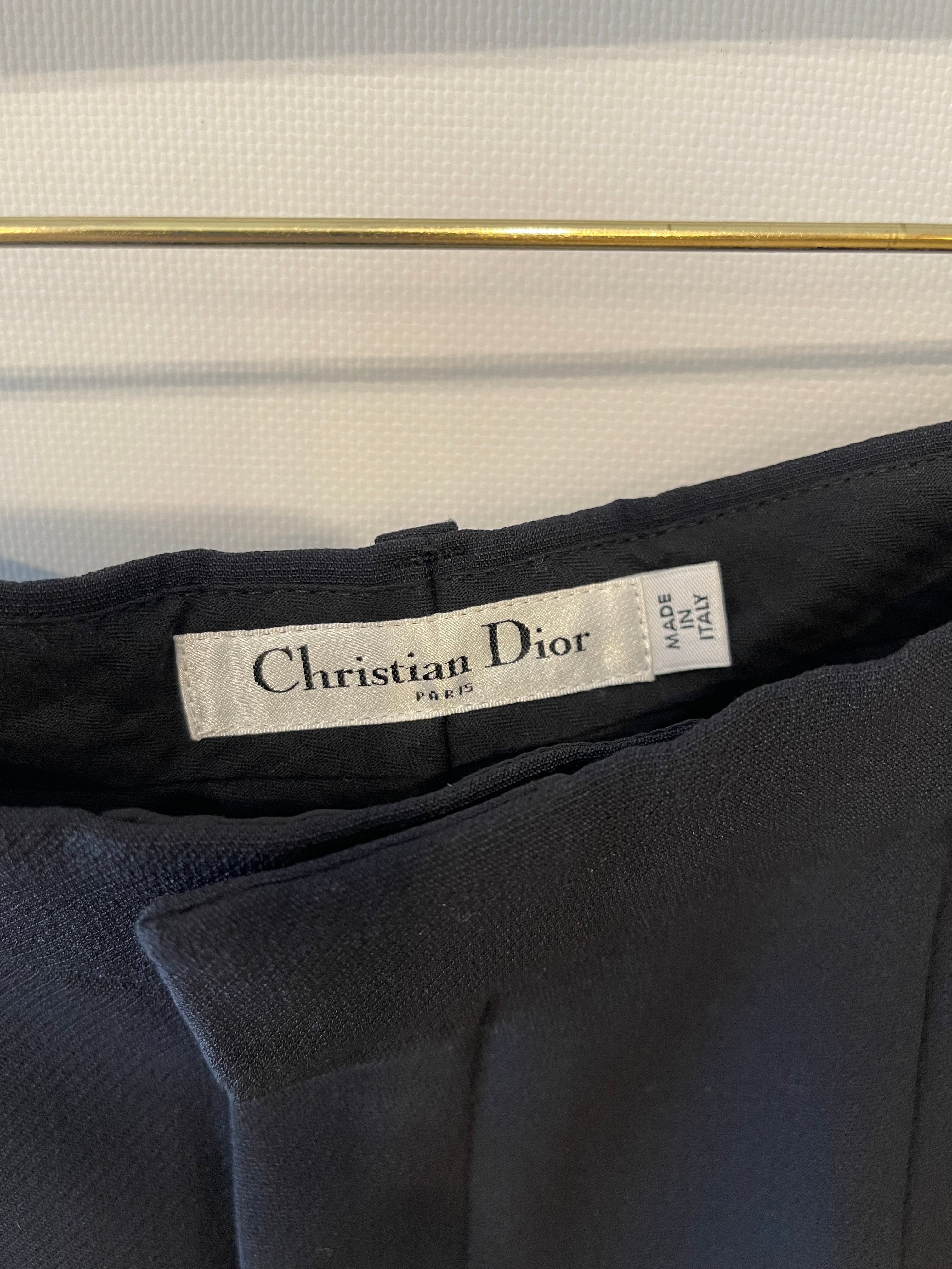 Christian Dior Navy Classic Trousers Size FR 38/40 (UK 10/12)