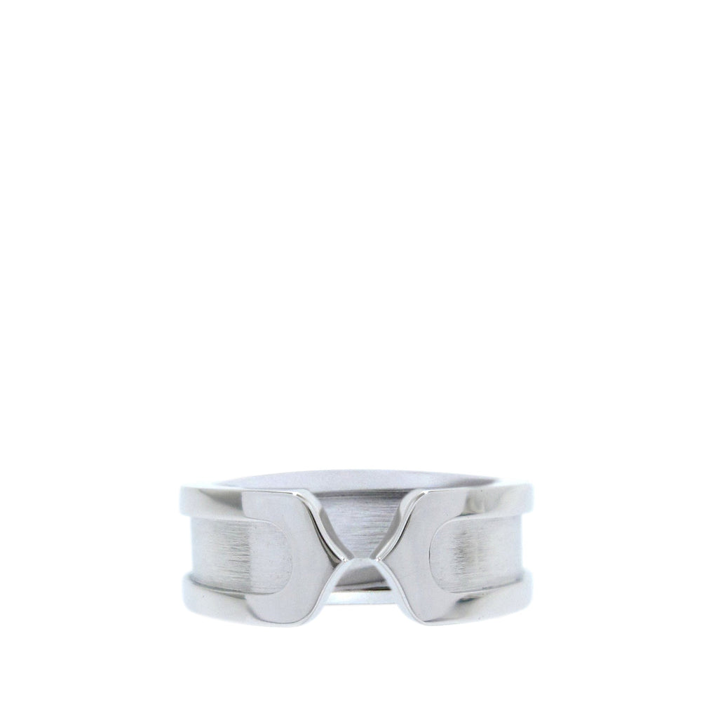 Cartier C de Cartier 18k White Gold Band Ring - 4-¾ / 49