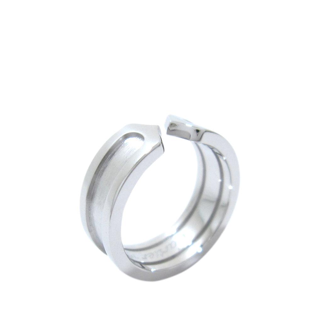 Cartier C de Cartier 18k White Gold Band Ring - 4-¾ / 49