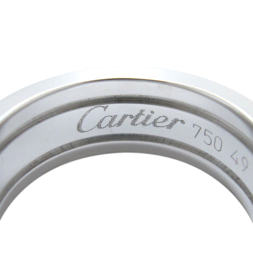 Cartier C de Cartier 18k White Gold Band Ring - 4-¾ / 49