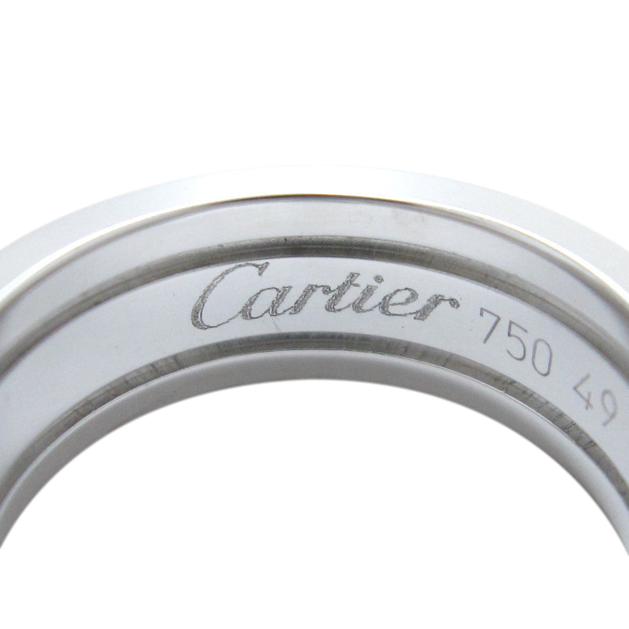 Cartier C de Cartier 18k White Gold Band Ring - 4-¾ / 49