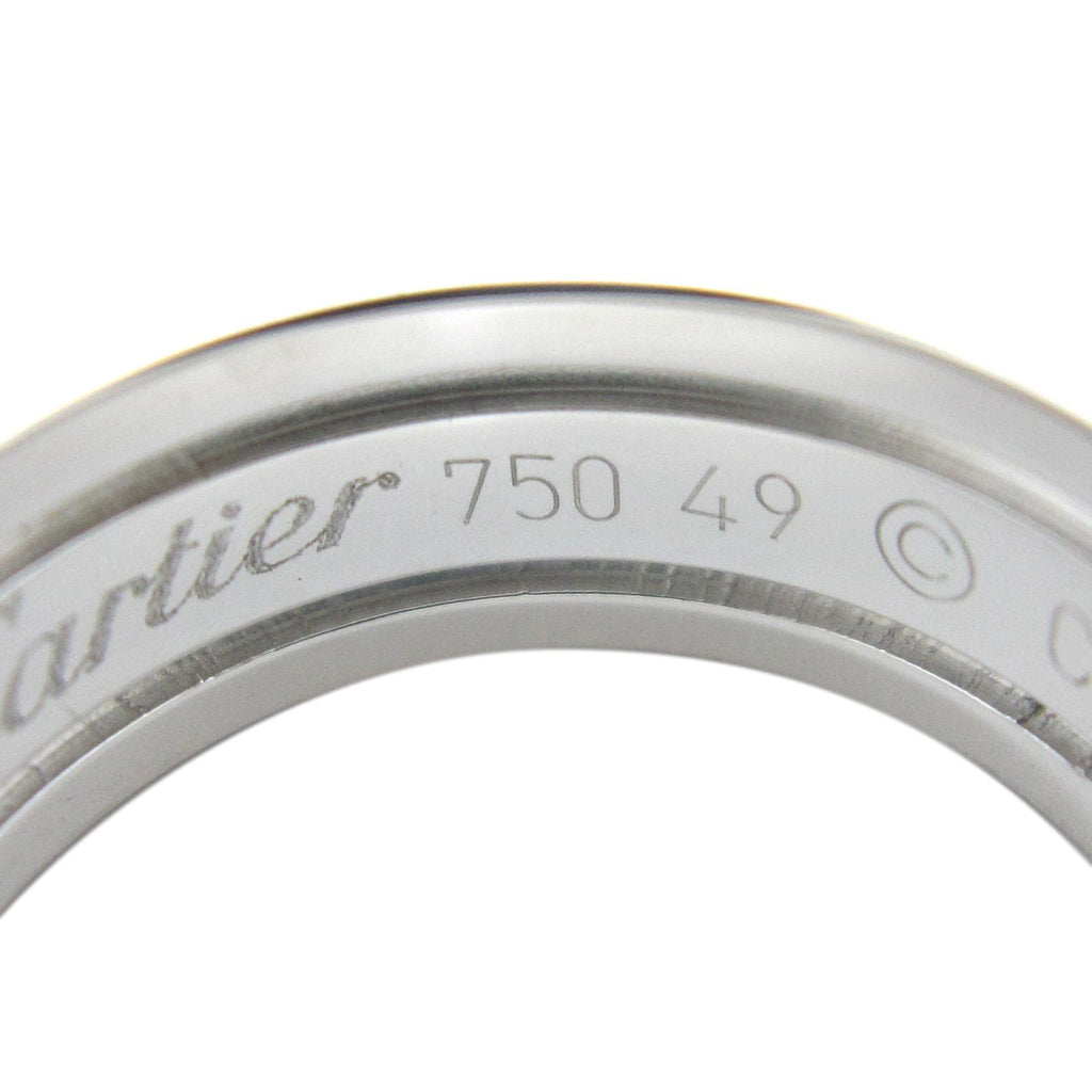 Cartier C de Cartier 18k White Gold Band Ring - 4-¾ / 49