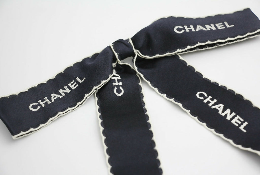 Chanel Vintage 1981-85 Silk Bow Long Ribbon Brooch