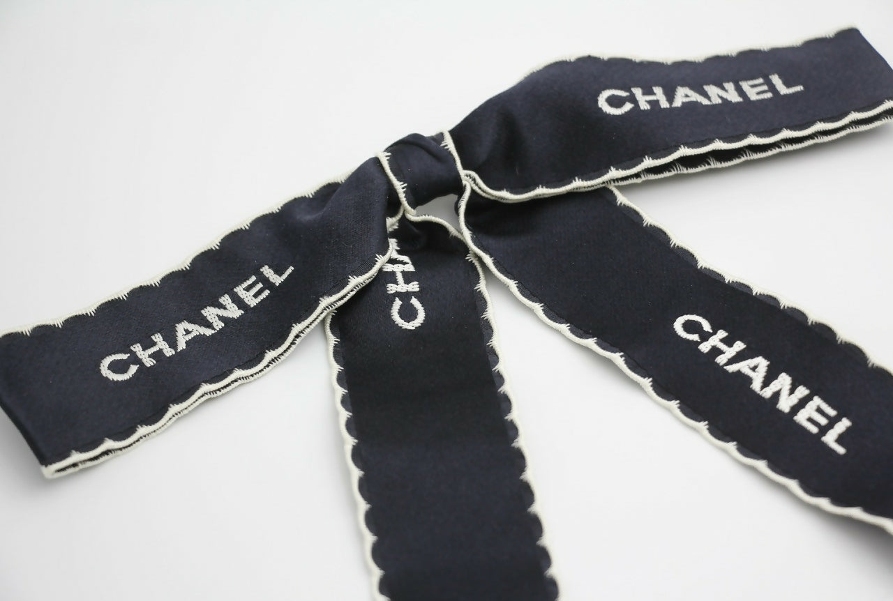 Chanel Vintage 1981-85 Silk Bow Long Ribbon Brooch