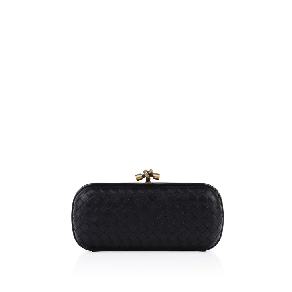 Bottega Veneta Leather Stretch Knot Clutch