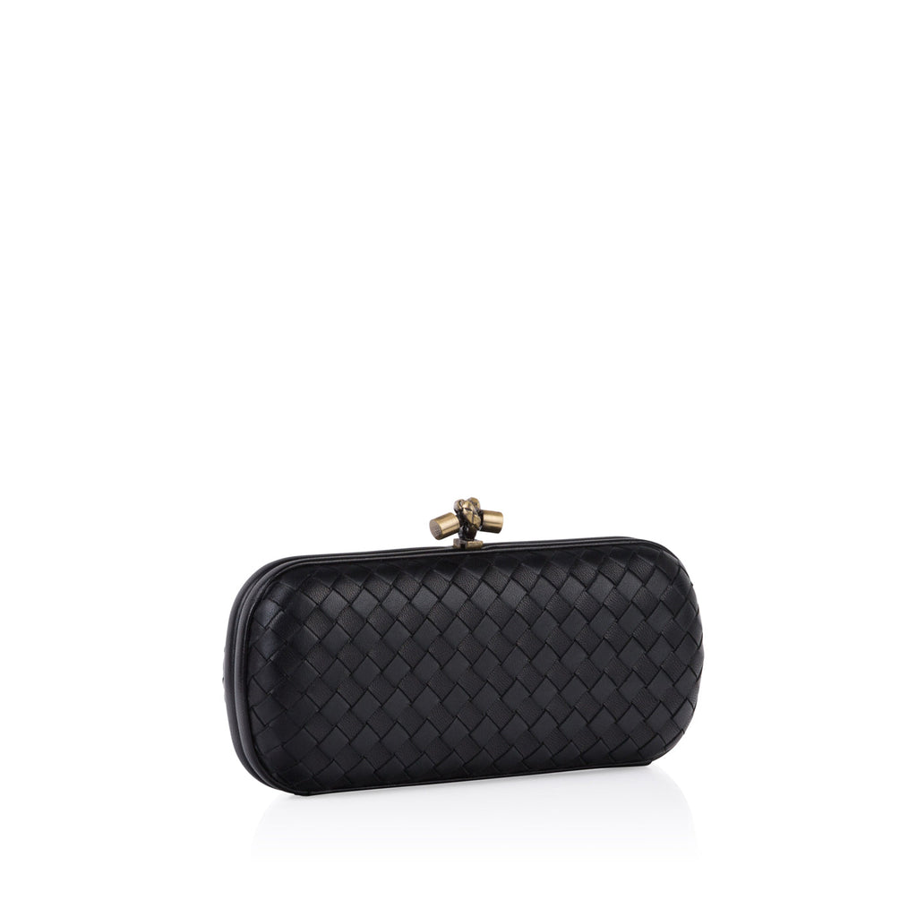 Bottega Veneta Leather Stretch Knot Clutch