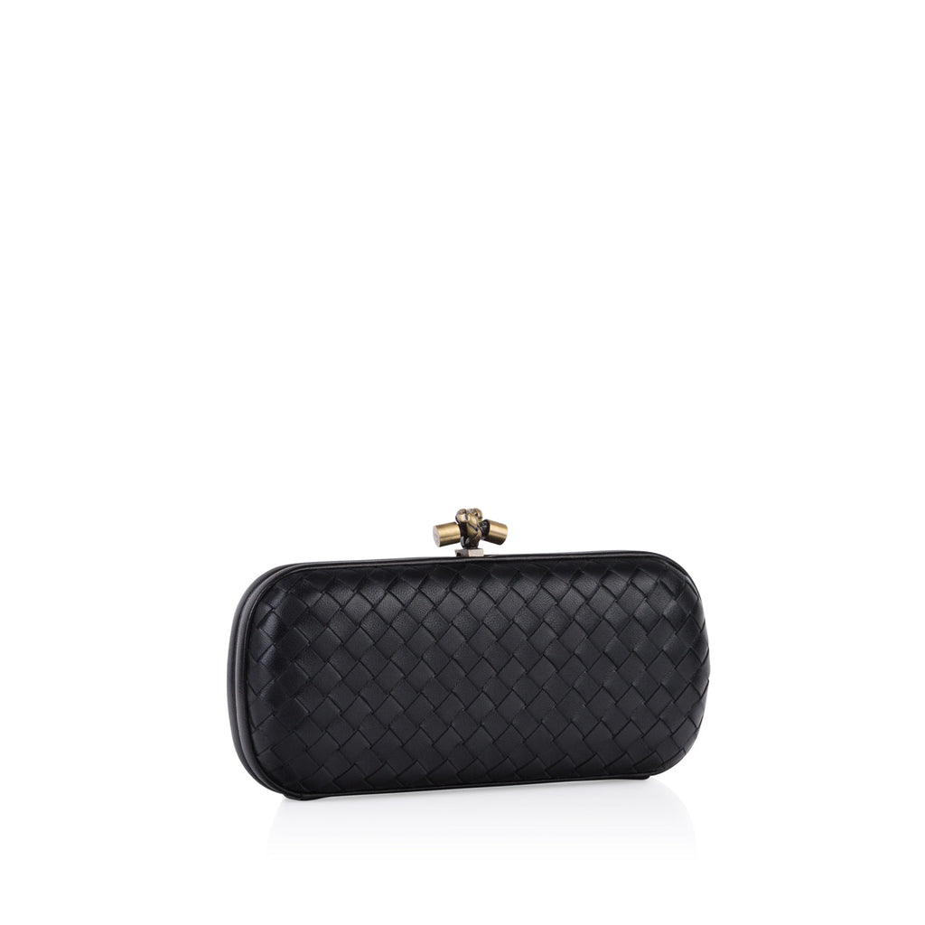 Bottega Veneta Leather Stretch Knot Clutch