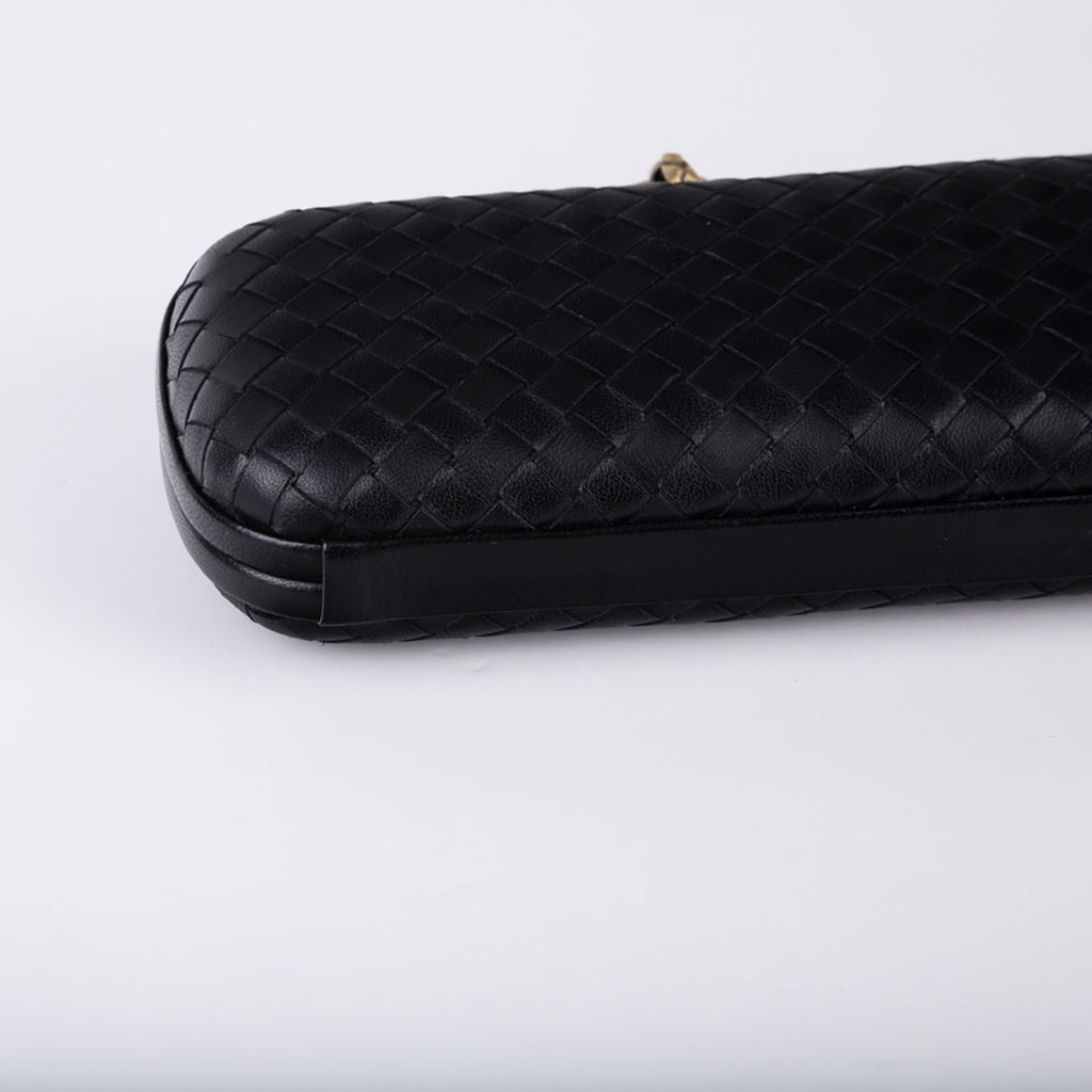 Bottega Veneta Leather Stretch Knot Clutch