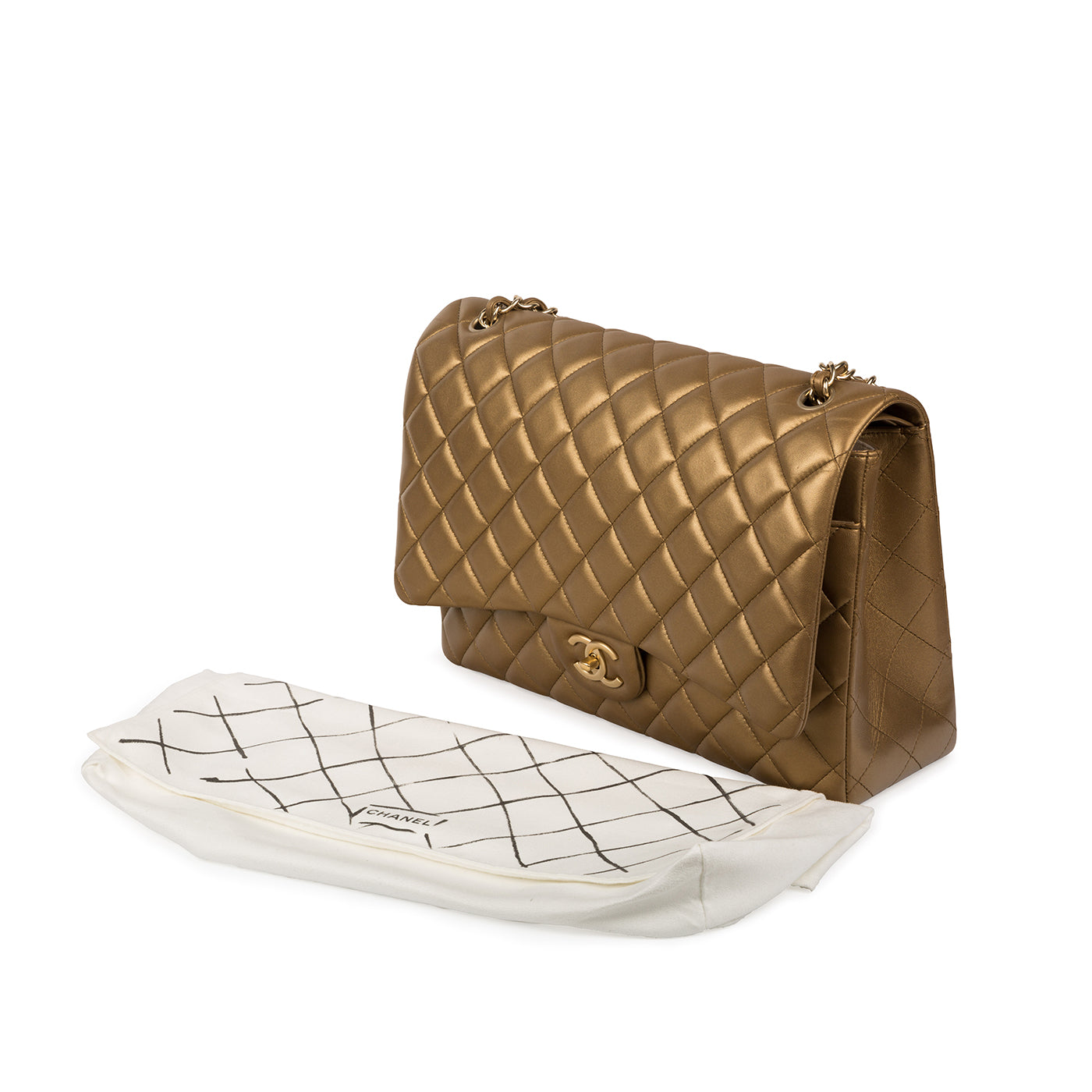 Chanel Classic Flap Bag Maxi - Gold