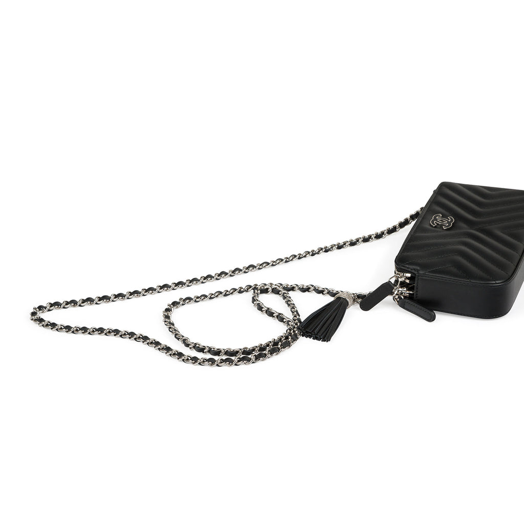 Chanel Chevron Clutch on Chain