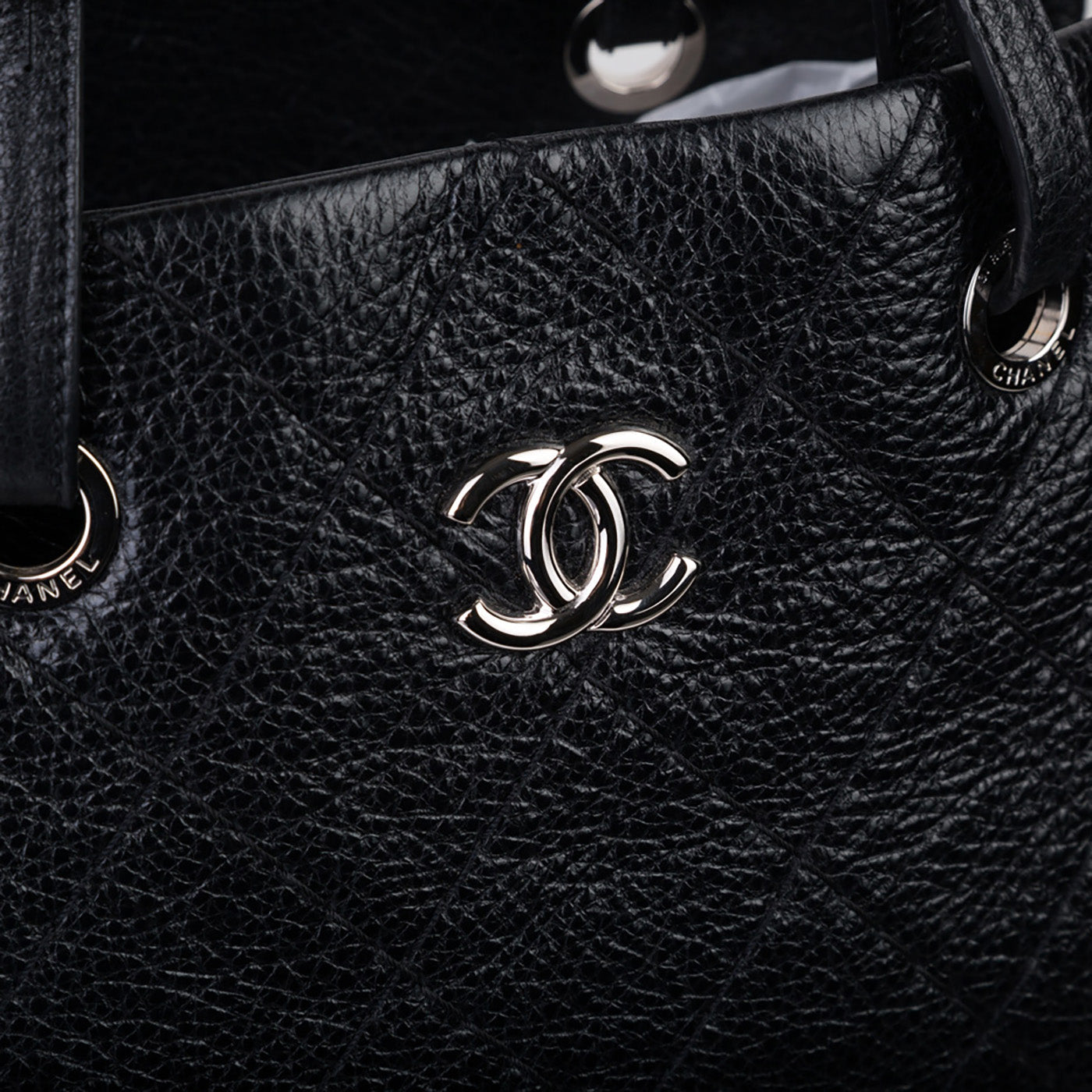 Chanel Glazed Leather shopping tote