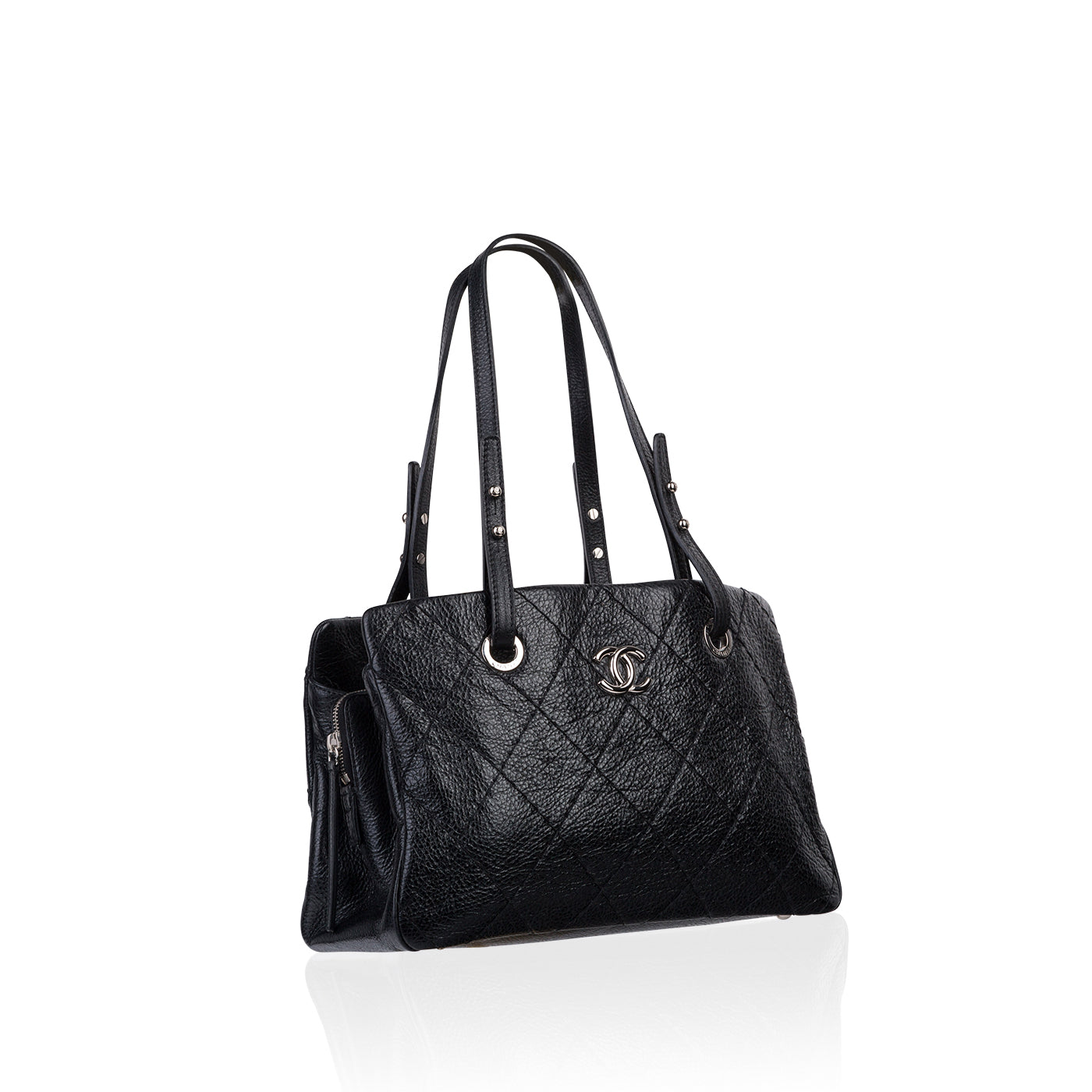 Chanel Glazed Leather shopping tote