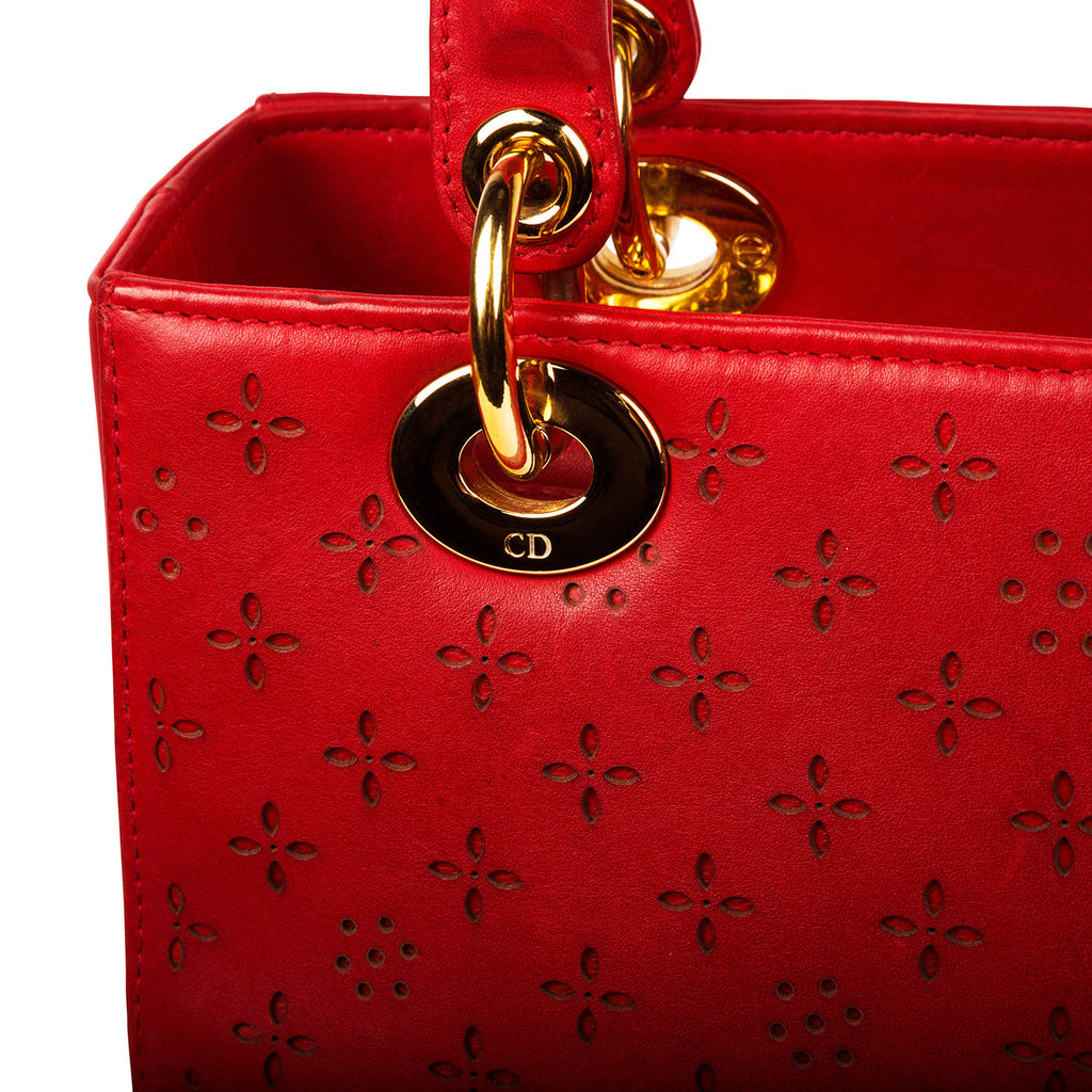 Christian Dior Laser-cut Lady Dior Medium