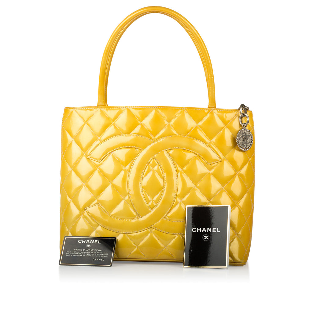 Chanel CC Medallion Tote Yellow