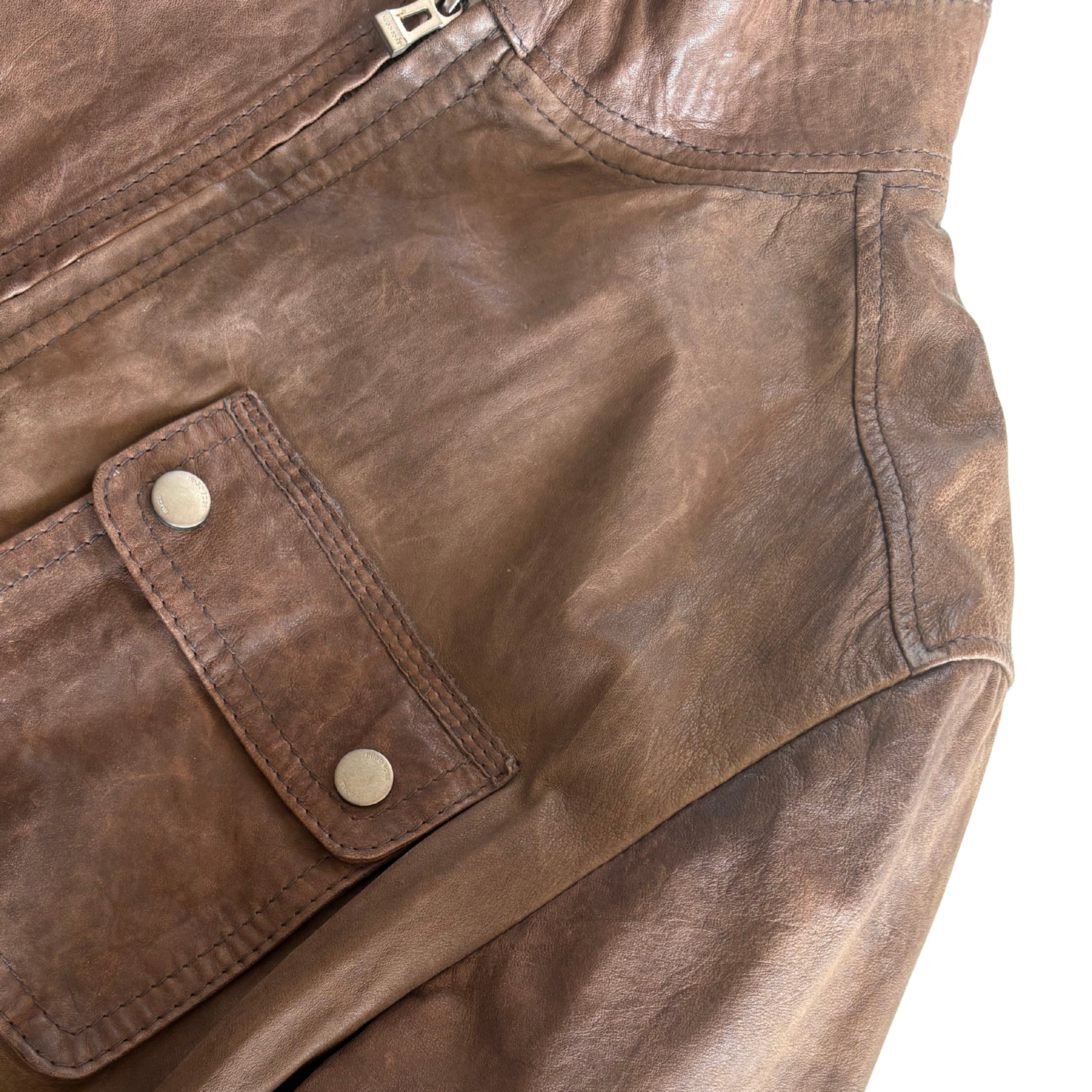 Hugo Boss Leather Jacket - Men's 54