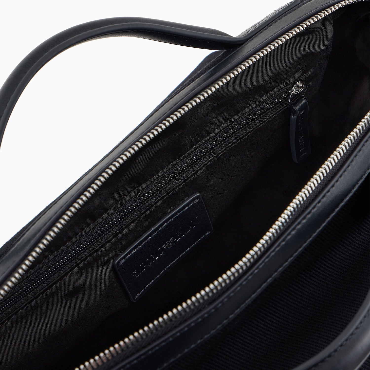 Canvas Boston Bag With Logo Embroidery And Shoulder Strap