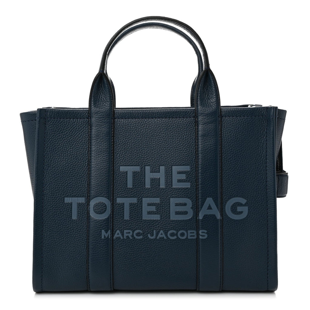 Grained Calfskin Medium The Tote Bag Blue Sea